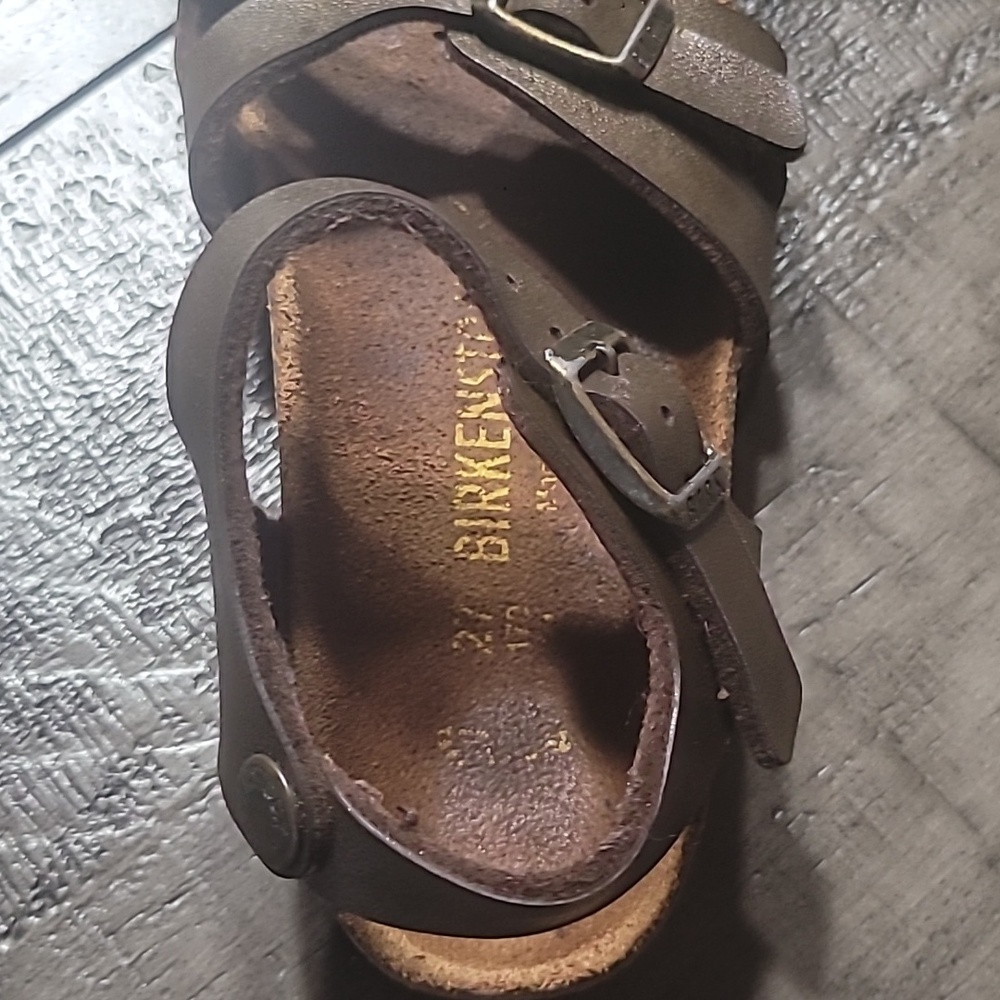 Birkenstock Brown Rio Kid Sandals Size 27 Or 9-9.5 Toddler - Picture 3 of 9